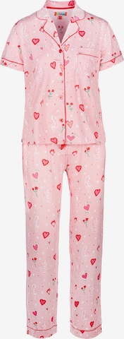 PJ Salvage Pyjama 'Whimsy' in Roze: voorkant