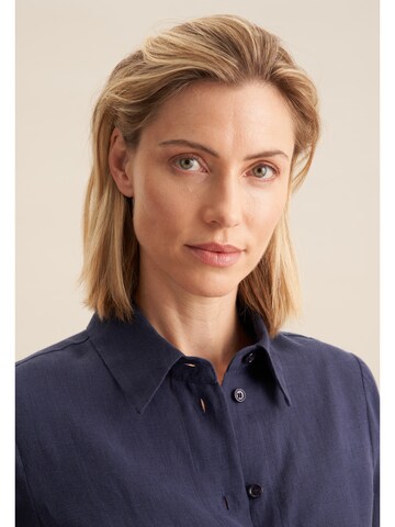 SEIDENSTICKER Blouse 'Schwarze Rose' in Blauw