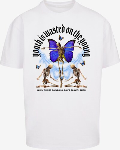 Lost Youth T-Shirt 'CLASSIC V.1' in royalblau / pastellblau / schwarz / weiß, Produktansicht