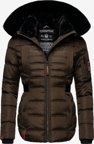 NAVAHOO Winter Jacket 'Melikaa' in Brown: front