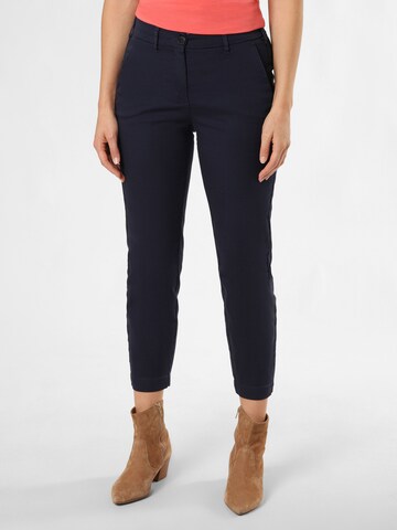 TONI Slim fit Pleat-Front Pants 'Luisa' in Blue: front