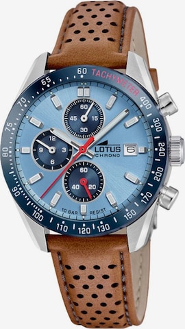 Lotus Analoog horloge in Blauw: voorkant