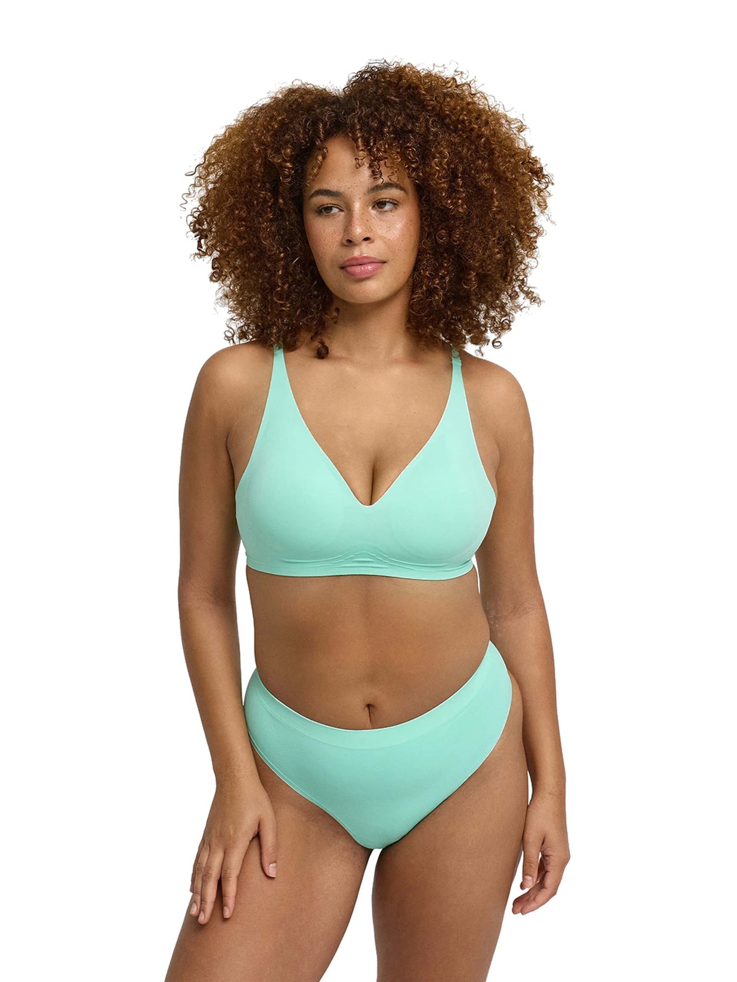 Soutien-gorge 'Comfort Push-Up BH' cfab (formerly creamy fabrics) en vert : devant