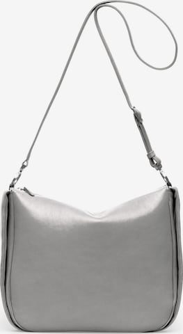 Gretchen Schultertasche 'Cassia Bow Hobo' in Silber: Vorderseite