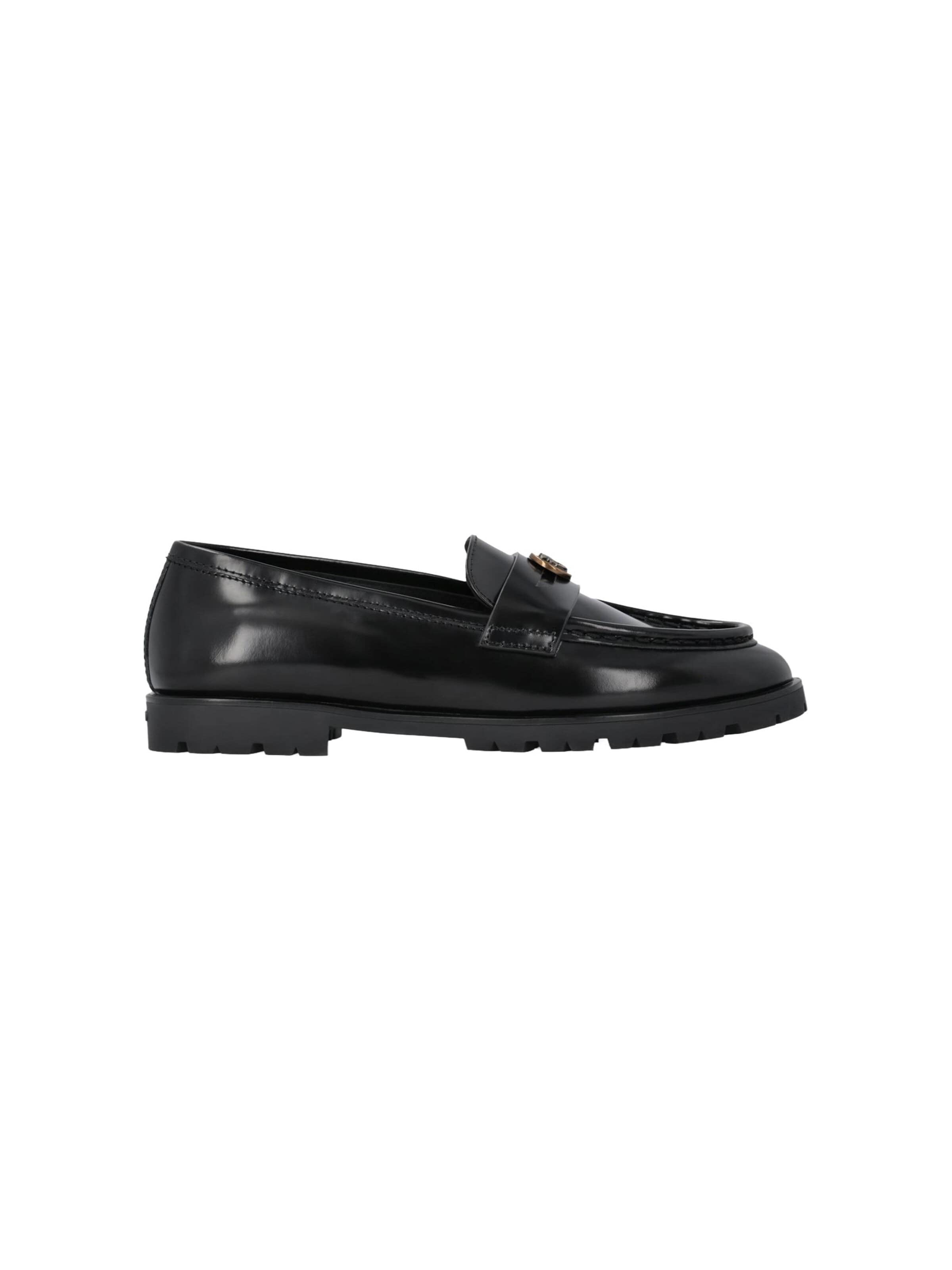 PINKO - Mocasines 'PINKO NORA 07 MOCASSINO CALF LEATHER Scarpe' en negro: frente