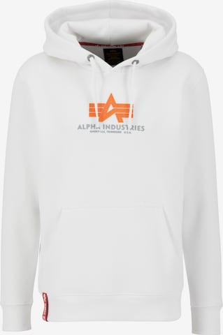 Sweat-shirt ALPHA INDUSTRIES en blanc : devant