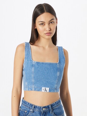Calvin Klein Jeans - Top en azul: frente