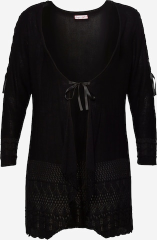 SHEEGO Knit Cardigan in Black: front