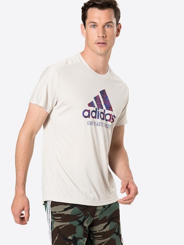 Regular T-Shirt fonctionnel ADIDAS SPORTSWEAR en beige : devant