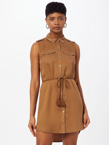 ONLY Shirt Dress 'Arizona' in Brown: front