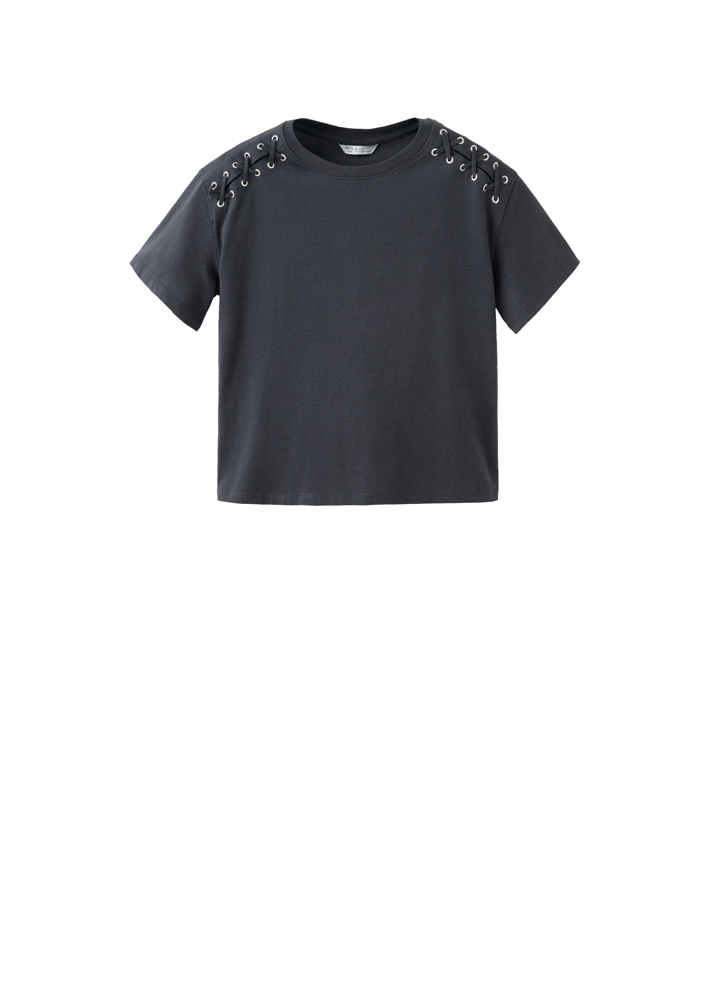 T-shirt MANGO TEEN en gris : devant