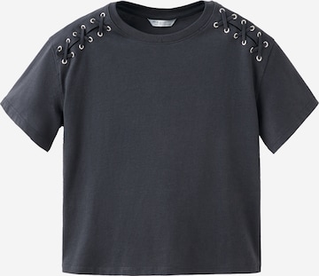 T-shirt MANGO TEEN en gris : devant