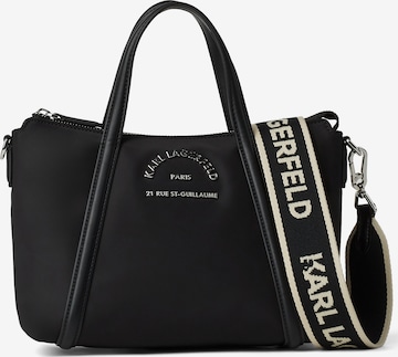 Karl Lagerfeld - Bolso de mano en negro: frente