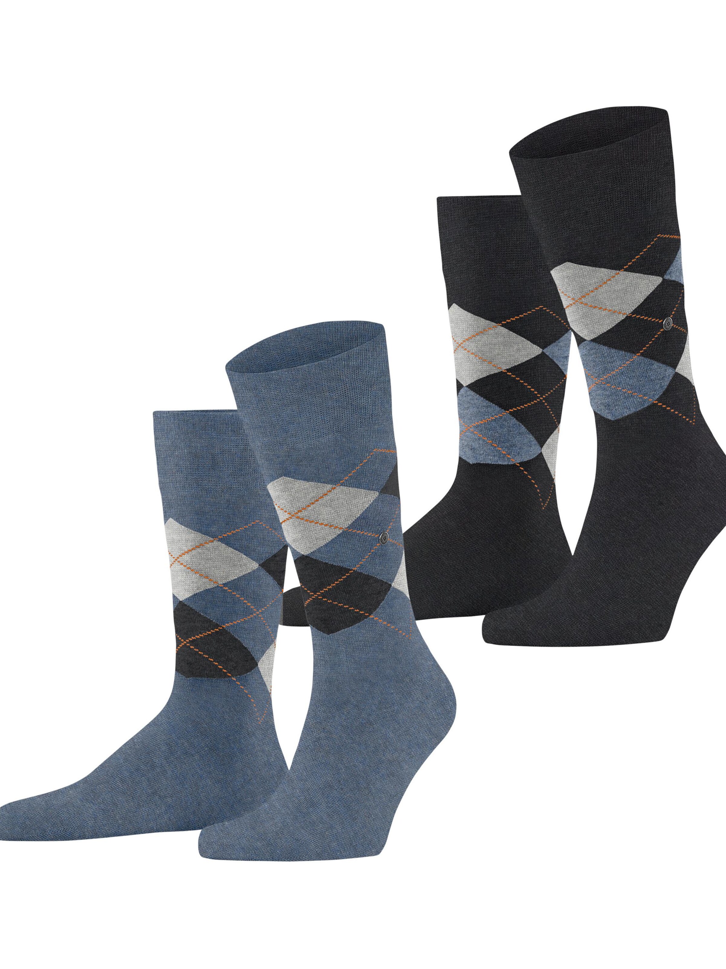 BURLINGTON Socks 'Everyday Argyle' in Blue: front