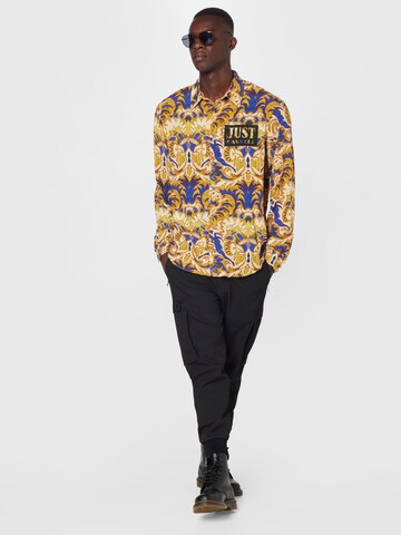 Just Cavalli Regular fit Button Up Shirt in Yellow