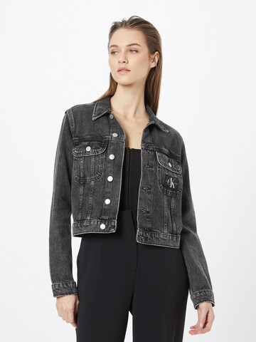 Calvin Klein Jeans - Chaqueta de entretiempo en gris: frente