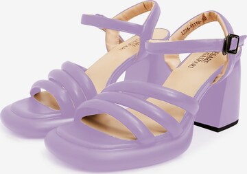 CESARE GASPARI Strap Sandals in Purple