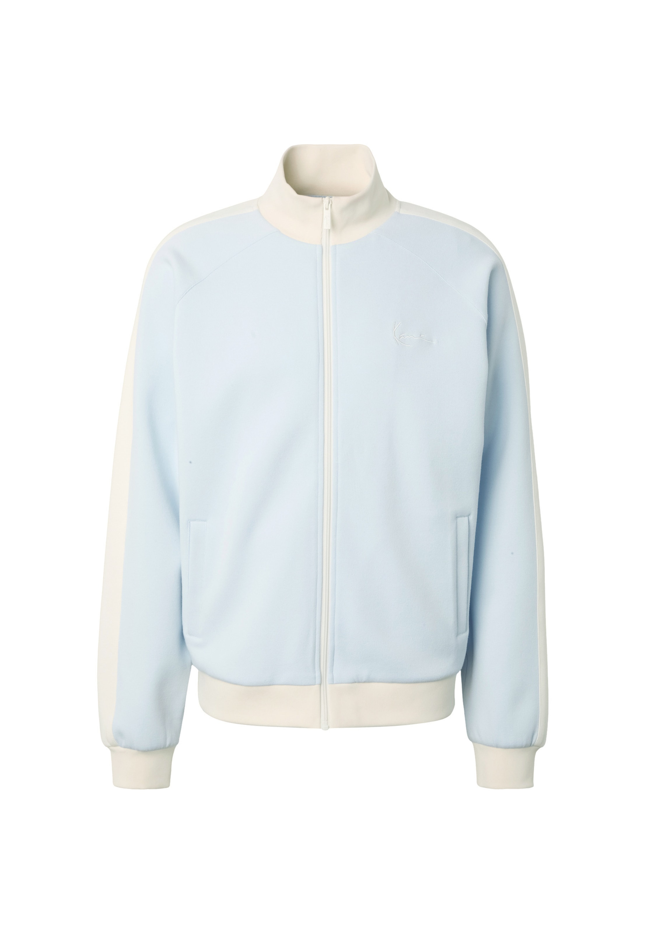 Karl Kani Jacke in L in hellblau / offwhite, Produktansicht