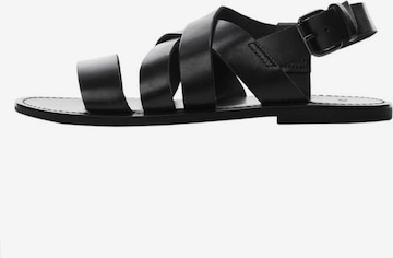 MANGO MAN Sandals 'Romana' in Black: front