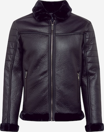BRAVE SOULRegular Fit Prijelazna jakna - crna boja: prednji dio