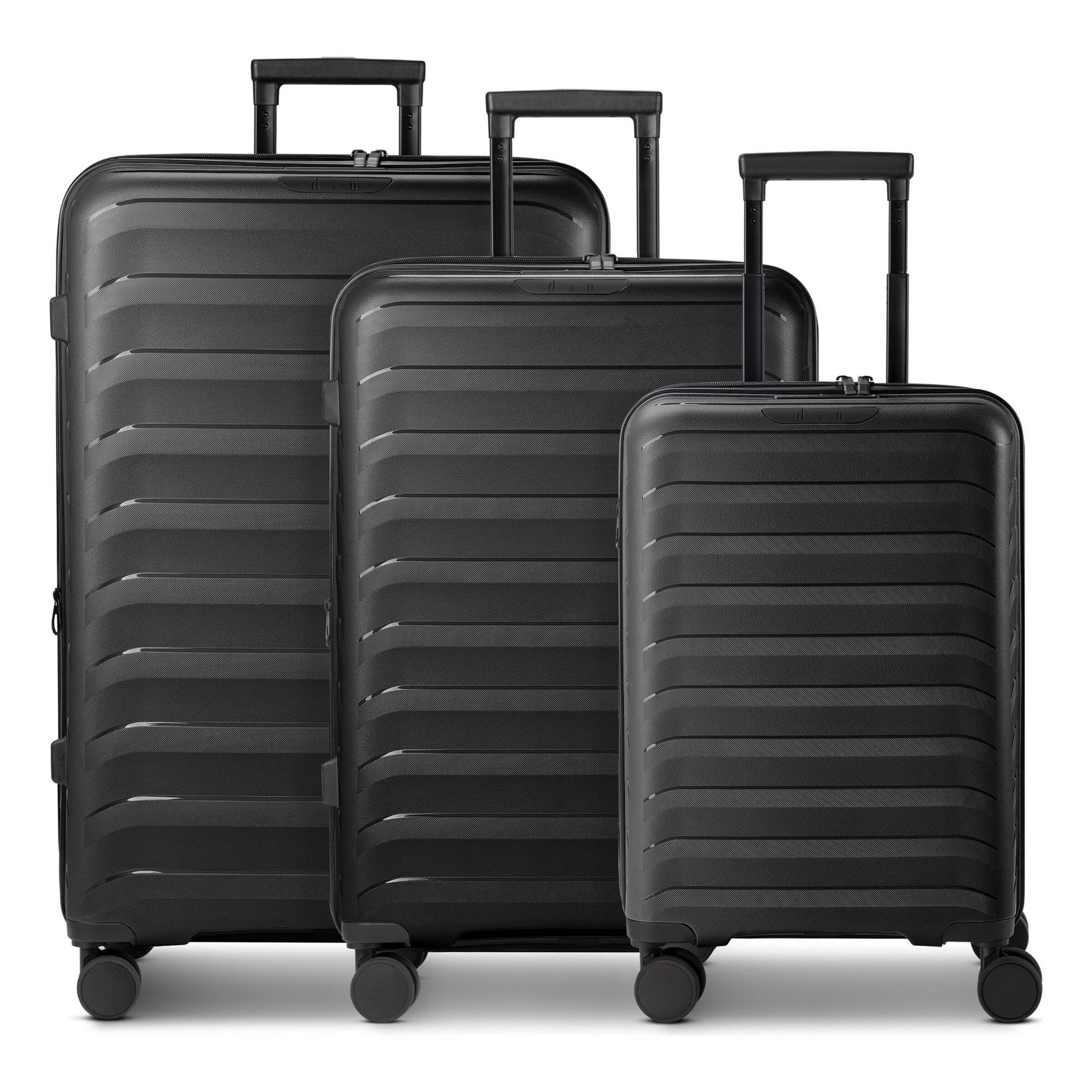 Ensemble de bagages D&N en noir : devant