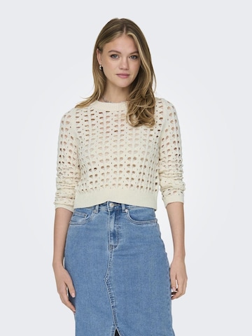 ONLY Sweater 'Kine' in Beige: front