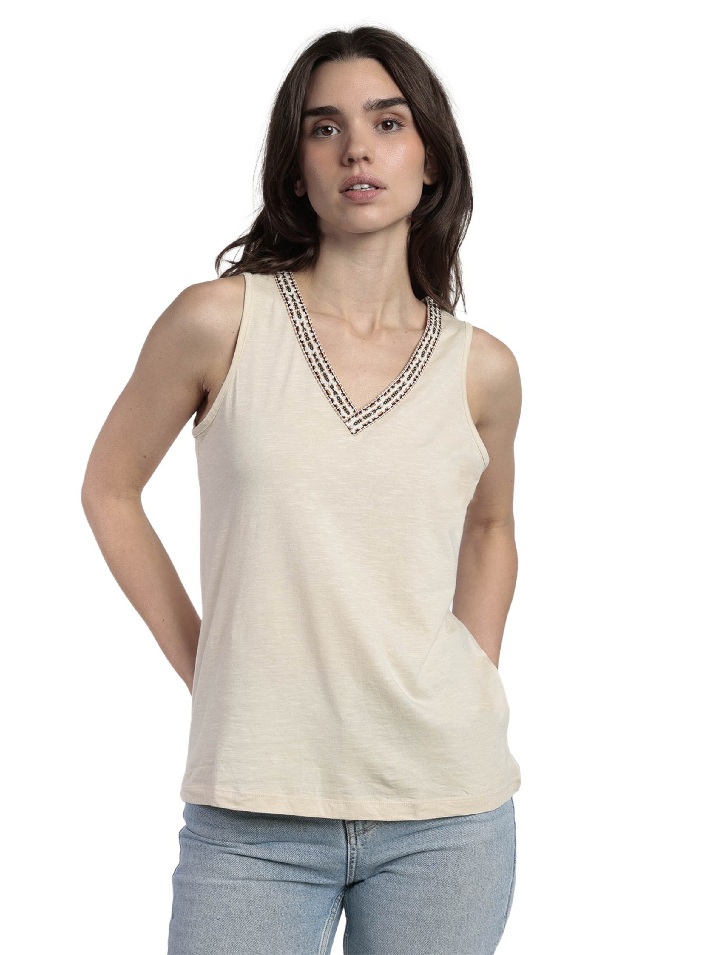admas - Top en beige: frente