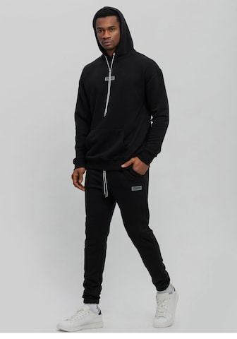 Tom Barron Tracksuit in Black: front