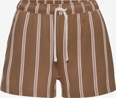 LASCANA Pijama de pantalón corto en XS-S en brocado / rosa / negro / blanco, Vista del producto