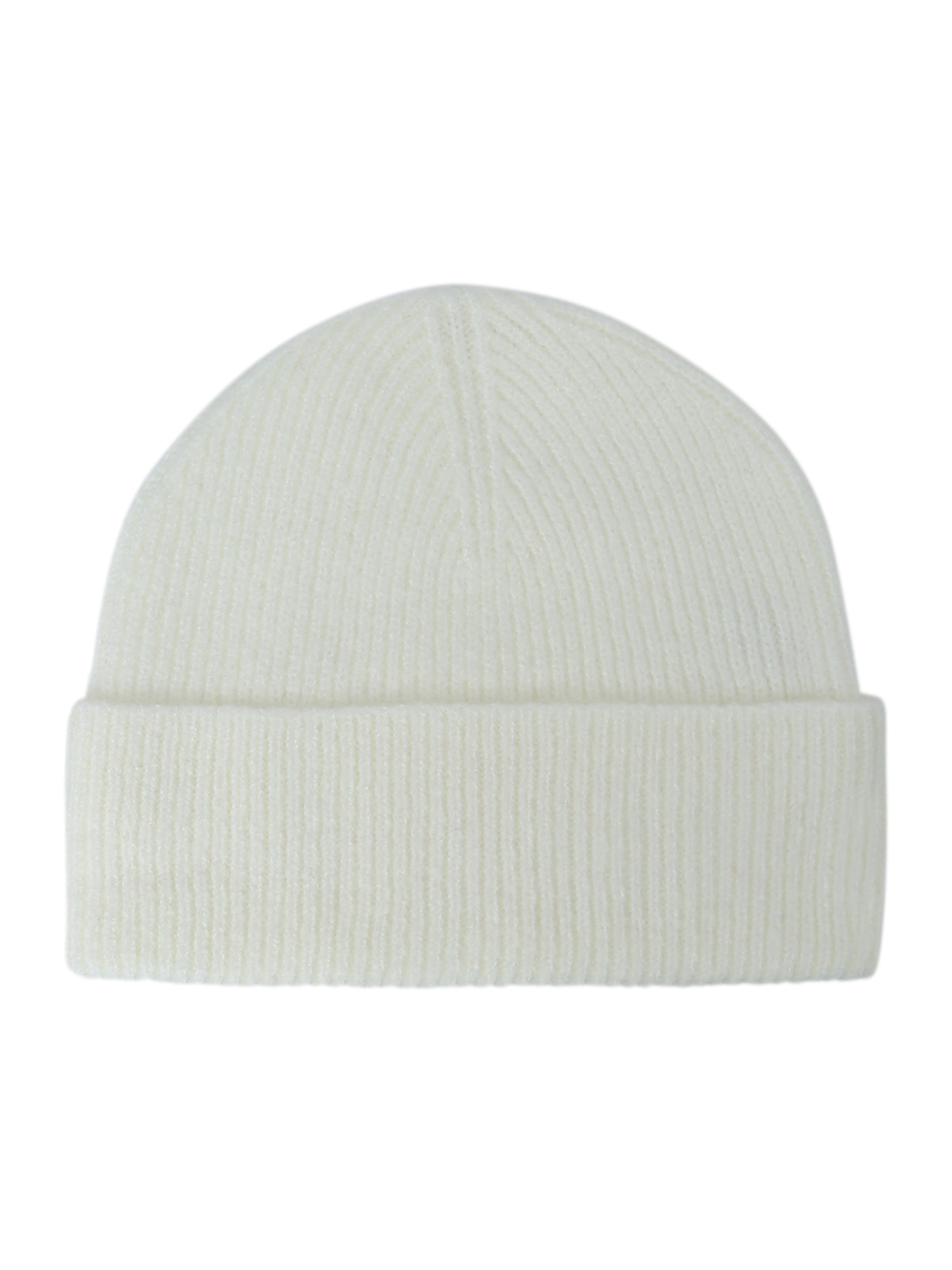 Bonnet 'NONE' salzhaut en blanc