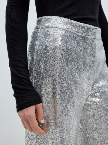 EDITED Wide leg Pants 'Dasha' in Silver