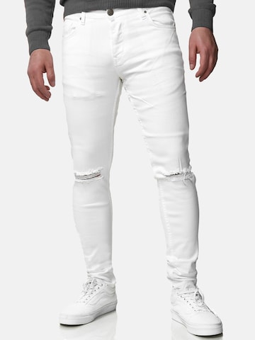 Skinny Jeans 'A100' di Tazzio in bianco: frontale