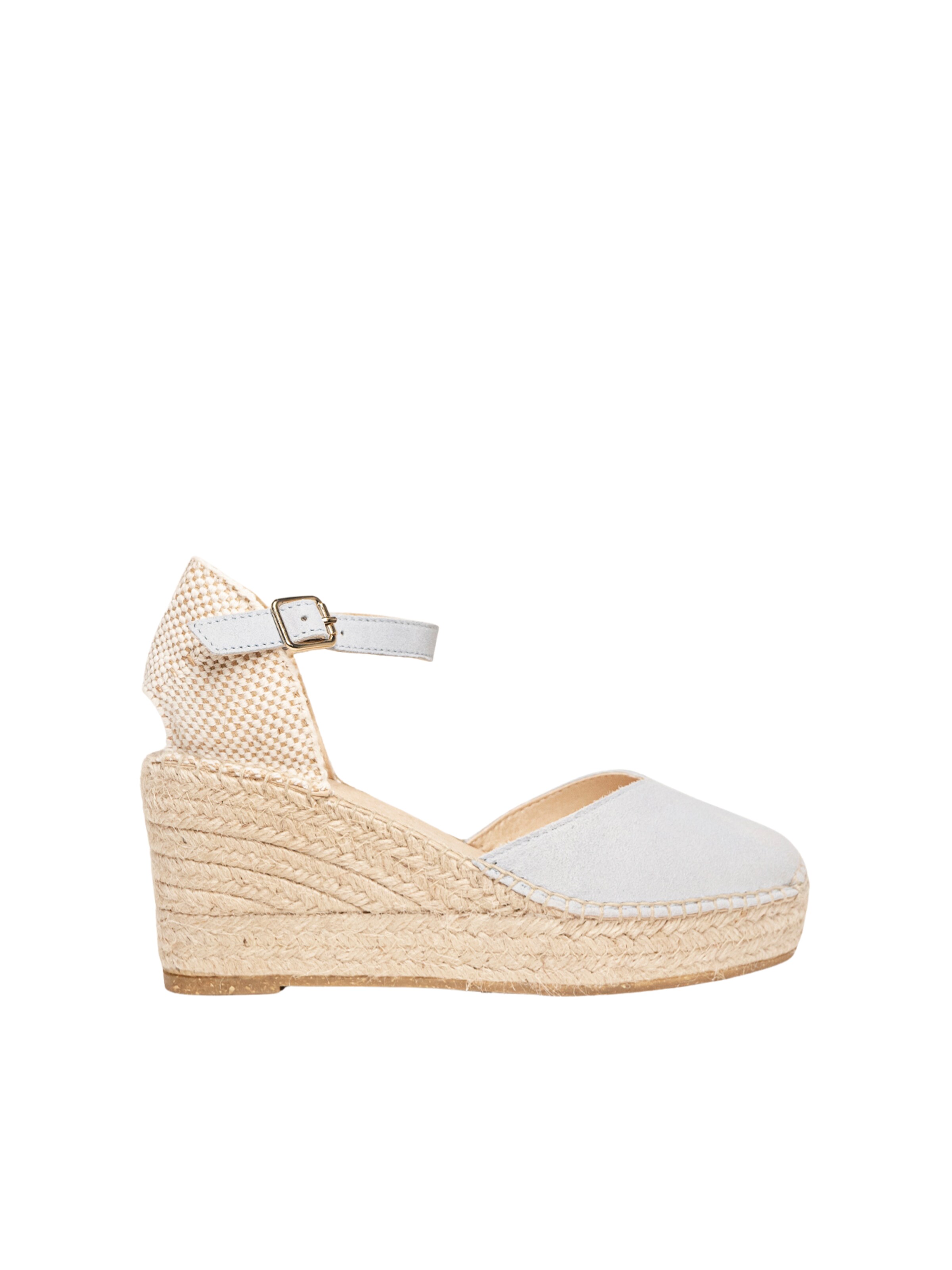 Alhamas - Sandalias 'Alpargata Cuña 8 cm' en azul: frente