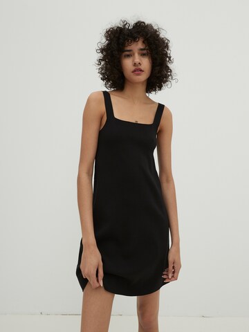 EDITED Knitted dress 'Aliya' in Black: front