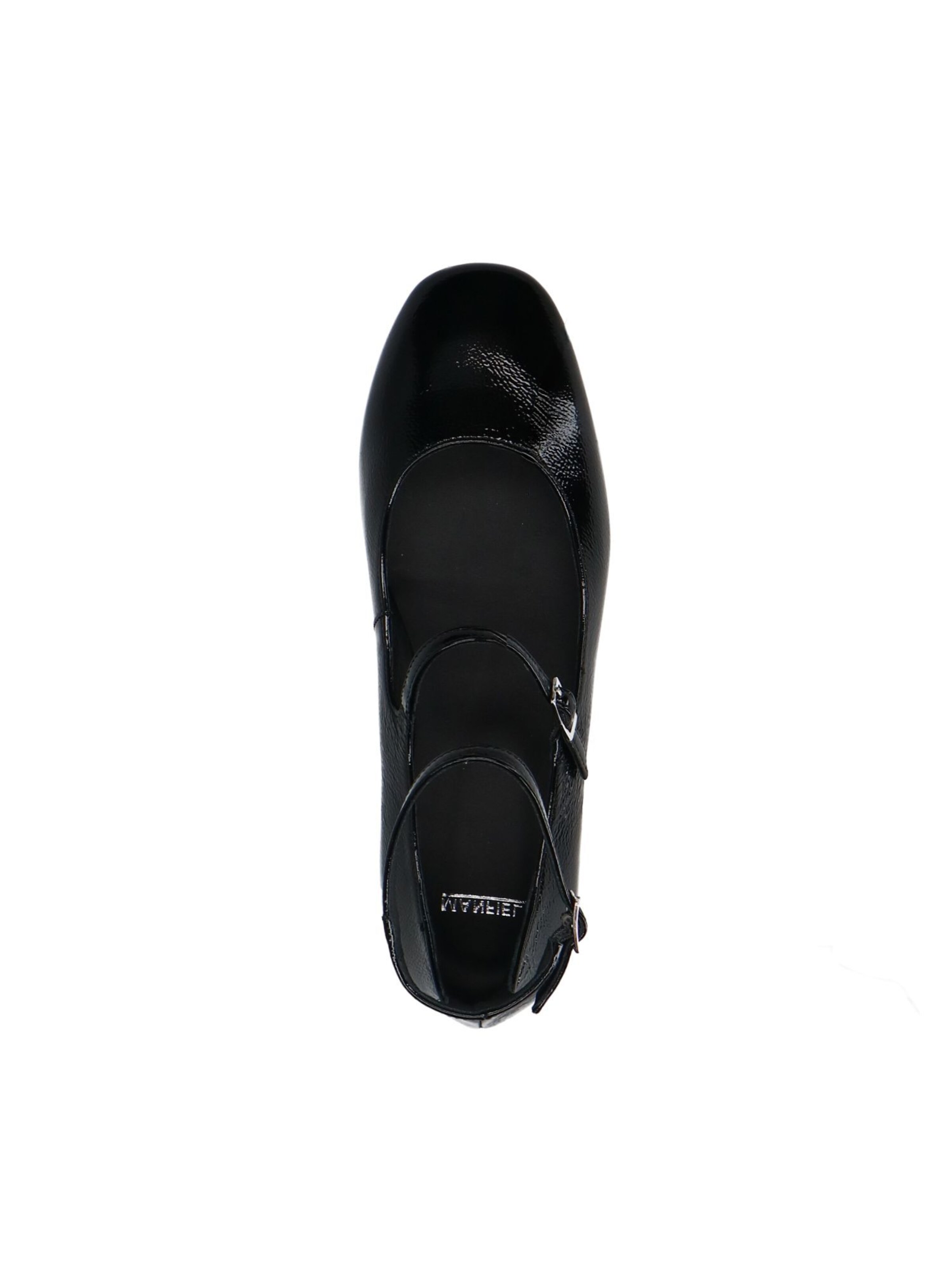 MANFIELD Ballet Flats with Strap in Black
