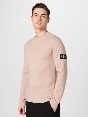 Calvin Klein Jeans Regularen Majica | roza barva: sprednja stran