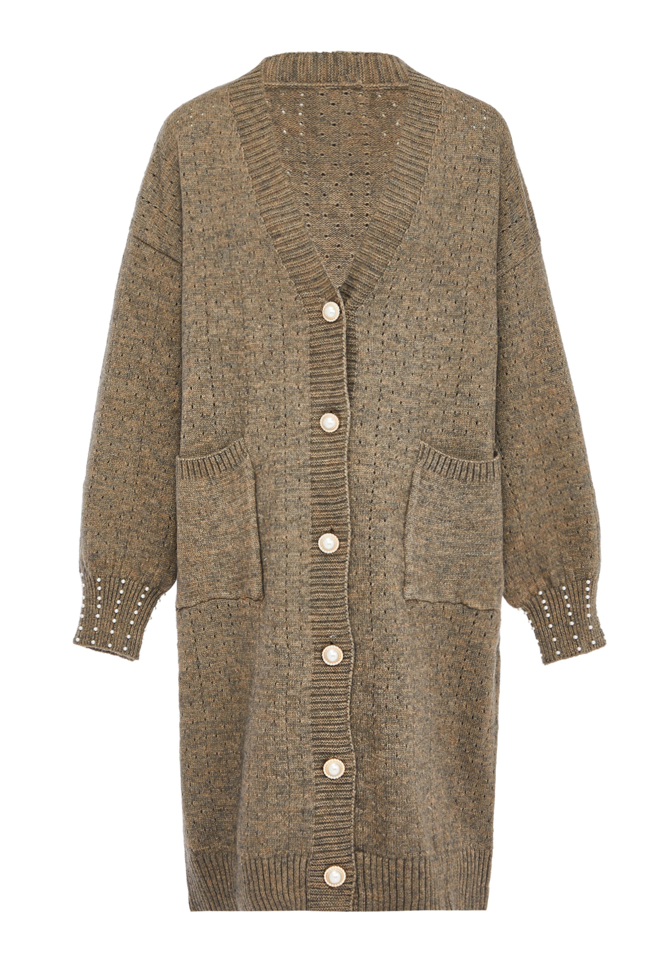 caissa Knit cardigan in Beige: front