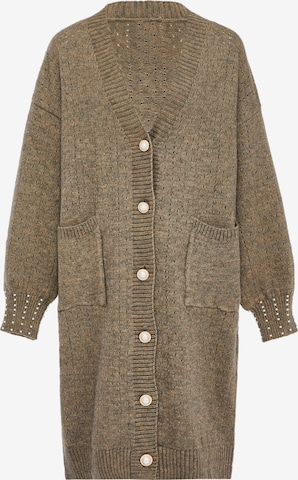 Cardigan caissa en beige : devant