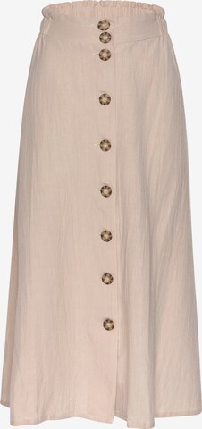 LASCANA Skirt in Beige: front