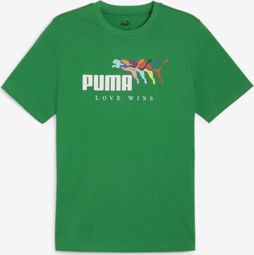 PUMA Funktionsshirt 'LOVE WINS' in Grün: predná strana