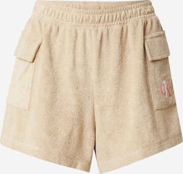 Calvin Klein Underwear Regular Cargo Pants in Beige: front