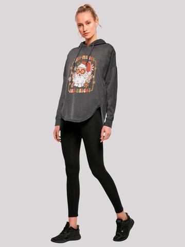 F4NT4STIC Sweatshirt 'Stay Merry And Bright Hippie Santa' in Grey