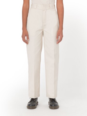 DICKIES Regular Pants in White: front