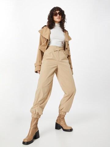 Misspap Tapered Trousers in Beige