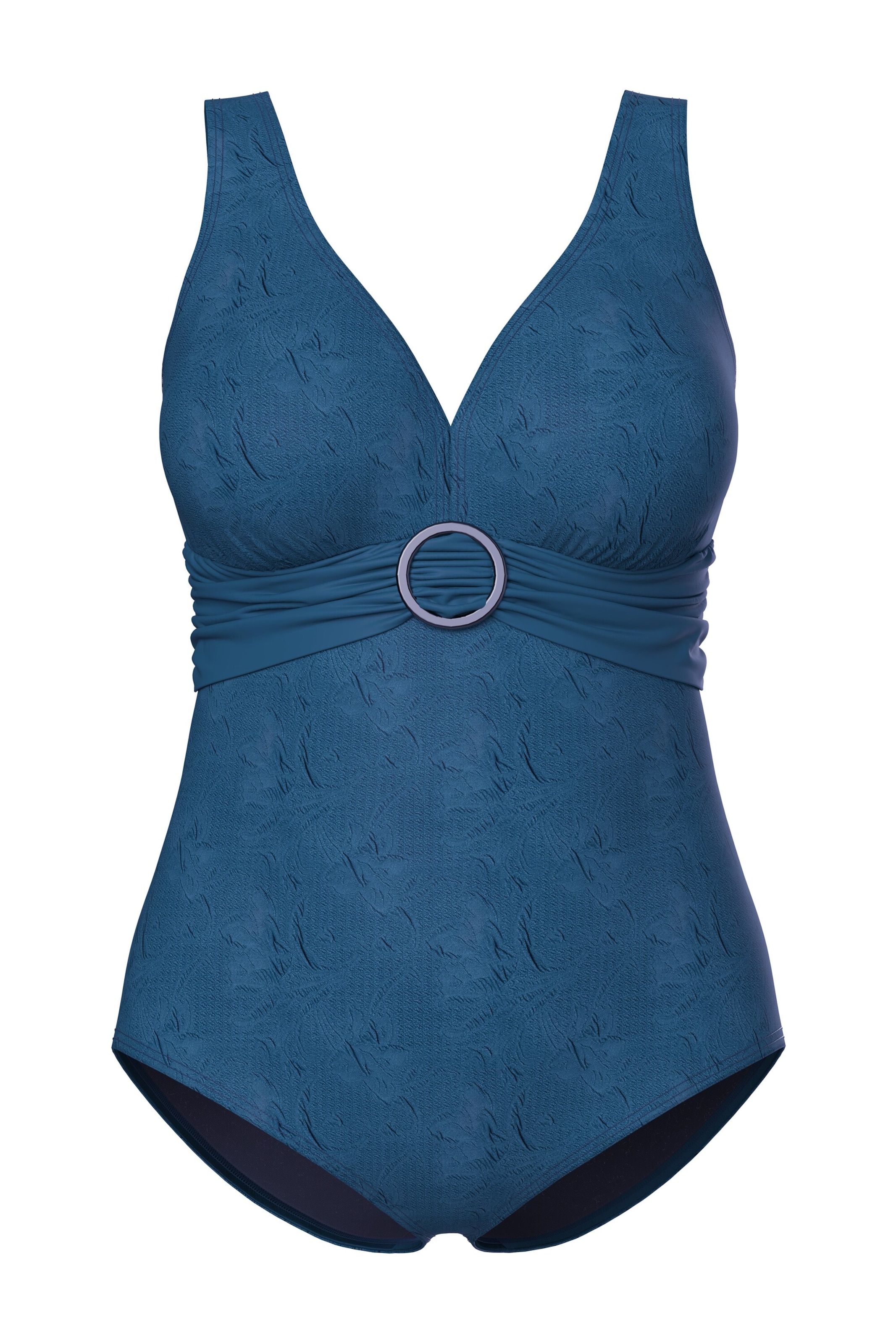 Ulla Popken Badpak in Blauw: voorkant