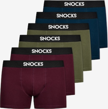 SNOCKS - Calzoncillo boxer en azul: frente