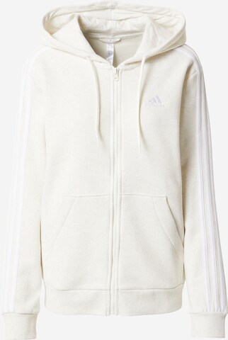 ADIDAS SPORTSWEAR Mikina 'Essentials 3-Stripes Fleece' – bílá: přední strana