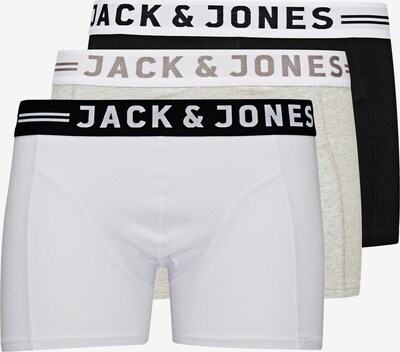JACK & JONES Bokserishortsit 'Sense' värissä seepia / meleerattu harmaa / musta / valkoinen, Tuotenäkymä