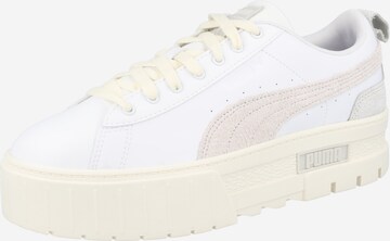 Baskets basses 'Mayze Thrifted' PUMA en blanc : devant