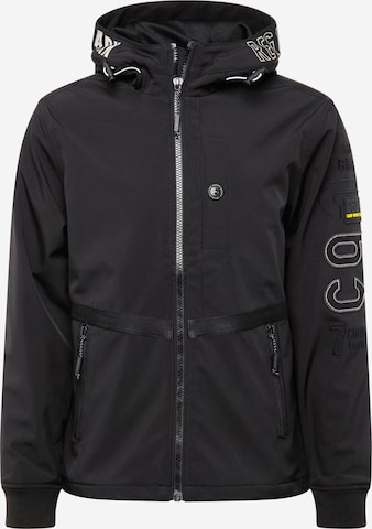 CAMP DAVID Performance Jacket in Black: front